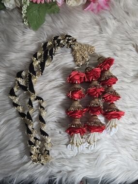 Beautiful Heavy Desi Paranda With Rose Detail
